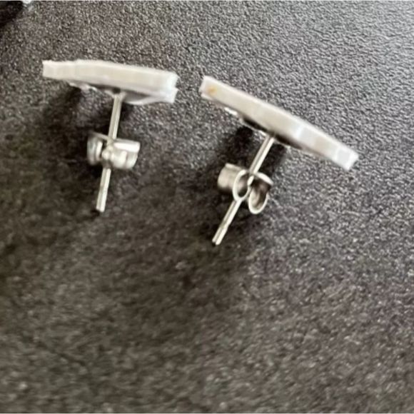 Cute corgi dog titanium posts resin acrylic fun earrings new - Picture 2 of 5